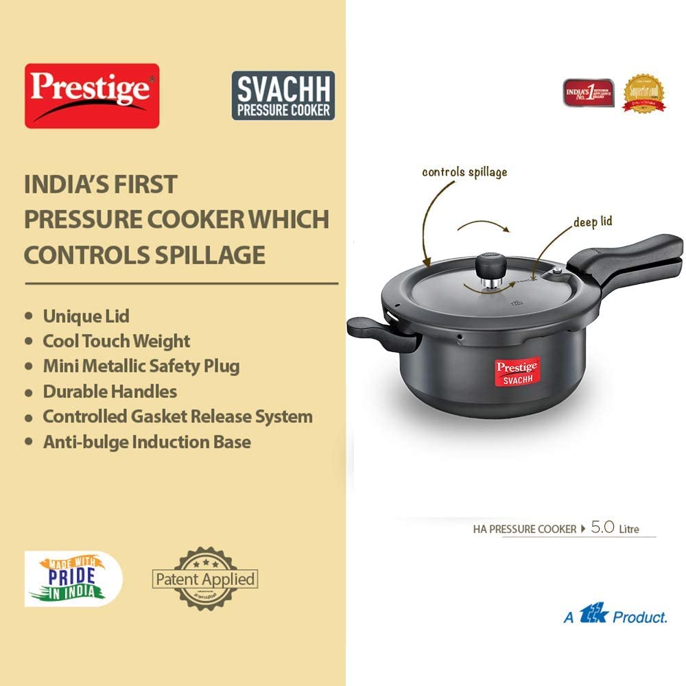 Hard Anodised 5 Liter Pressure Cooker R24811