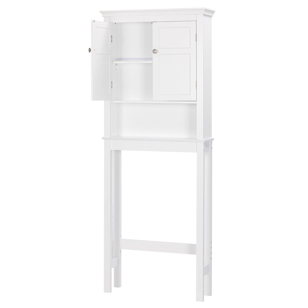 Over the Toilet Storage Cabinet with Doors and Adjustable Shelf J541096