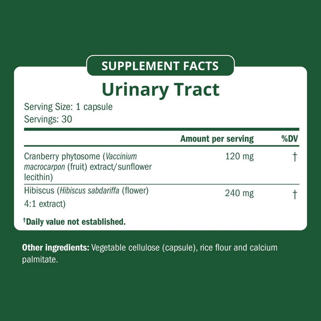 Cranberry Urinary Tract Supplement 30 Vegan Capsules R998