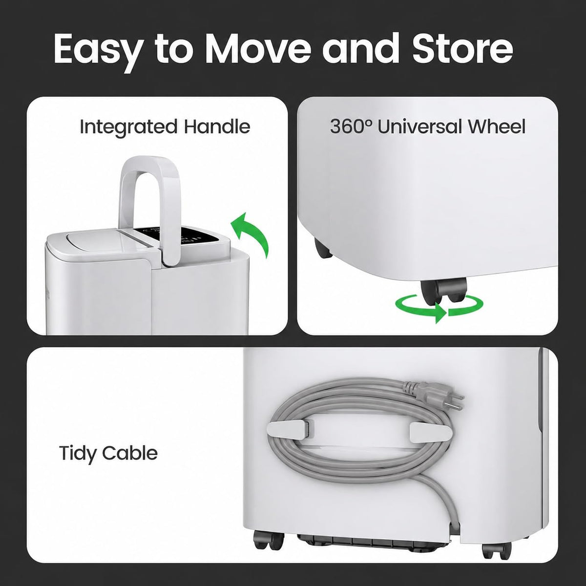 80 Pints Energy Star Dehumidifier with Drain Hose I23931