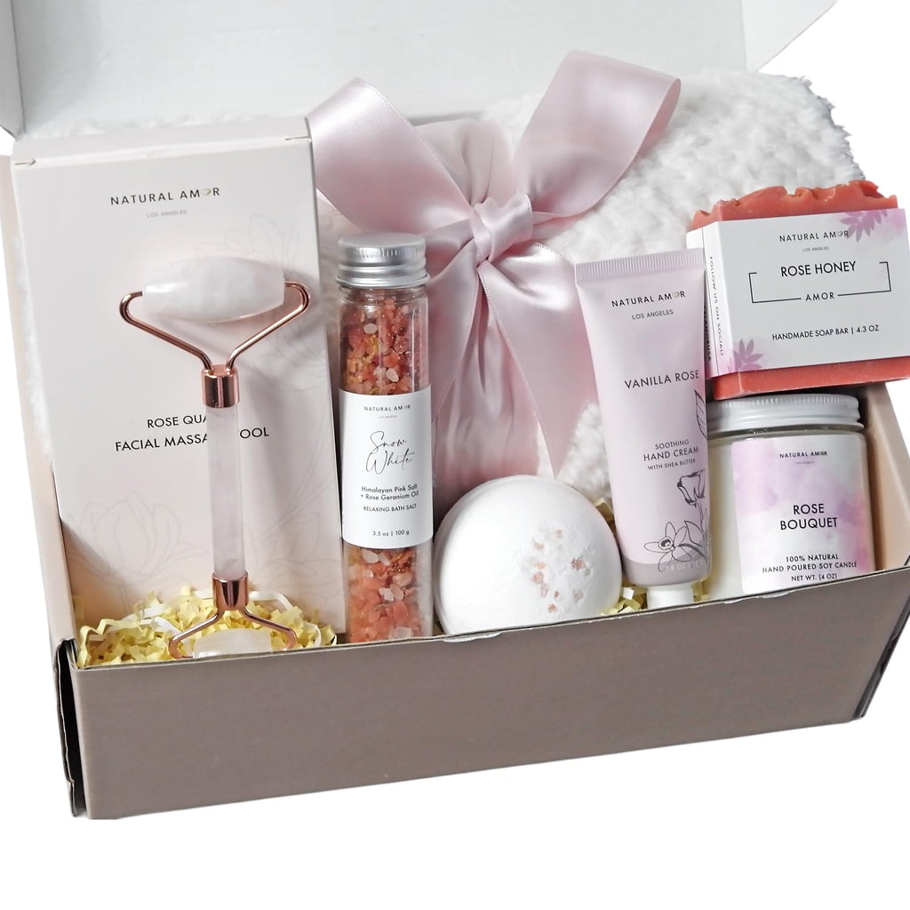 Spa Gift Set with Blanket 7 PCs Bath & Body Set V693