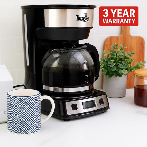 12-Cup Programmable Drip Coffee Maker with Glass Pot D705952