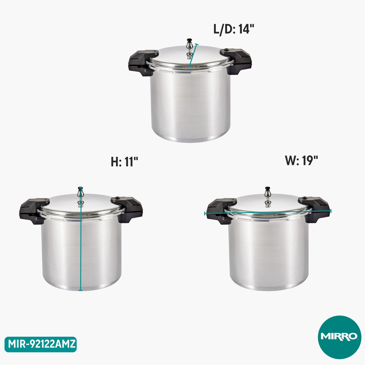 22 Qt Aluminum Pressure Canner with 3 Regulators G253498