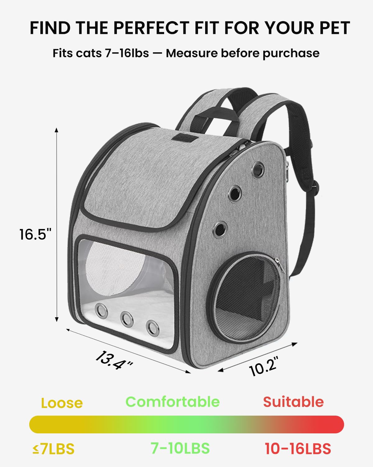 Expandable Cat Backpack Carrier O399