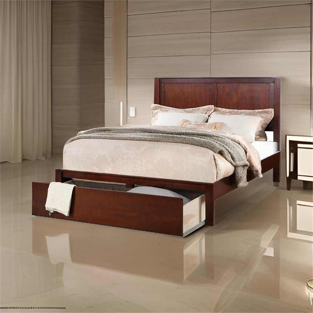 California King Panel Bed with Storage Drawers T339