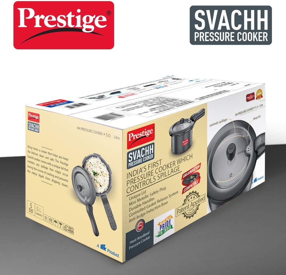 Hard Anodised 5 Liter Pressure Cooker R24811