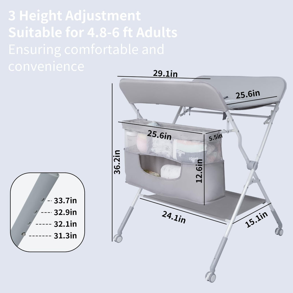 Portable Folding Baby Changing Table with Safety Belt L557129