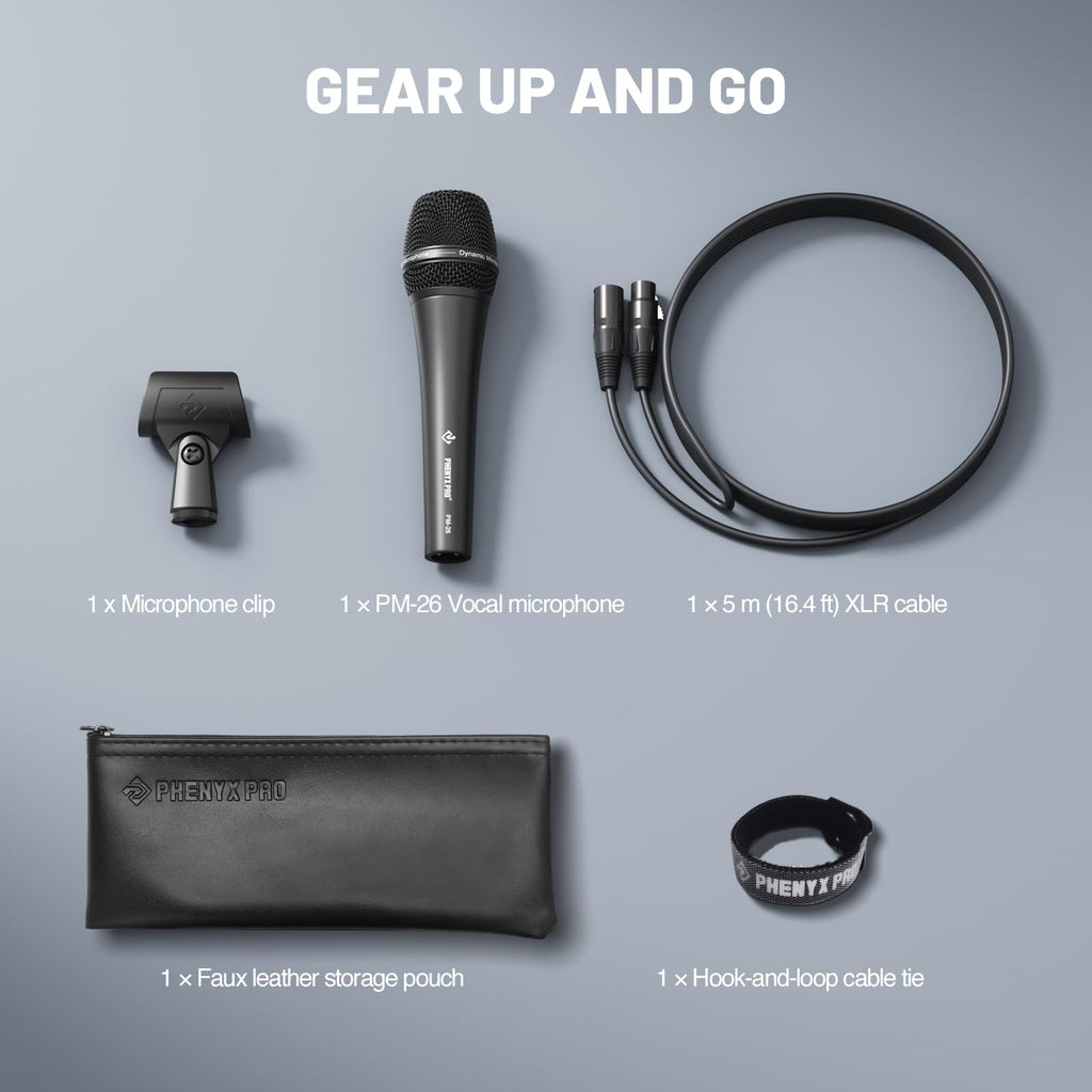 Supercardioid Dynamic Vocal Microphone with XLR Cable T97470