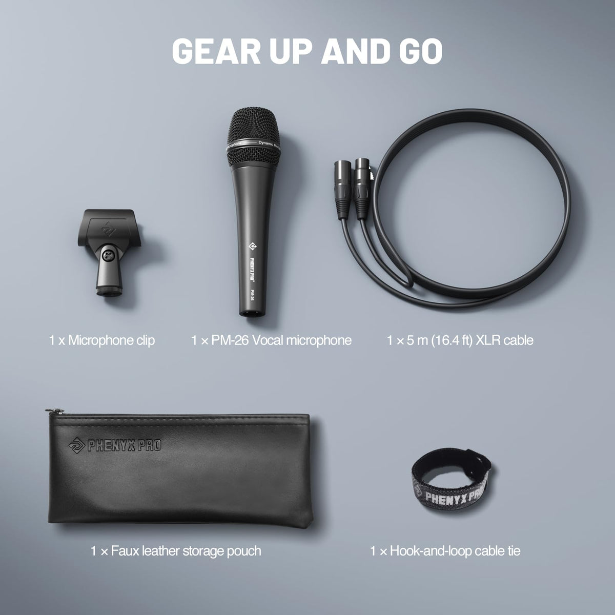 Supercardioid Dynamic Vocal Microphone with XLR Cable T97470