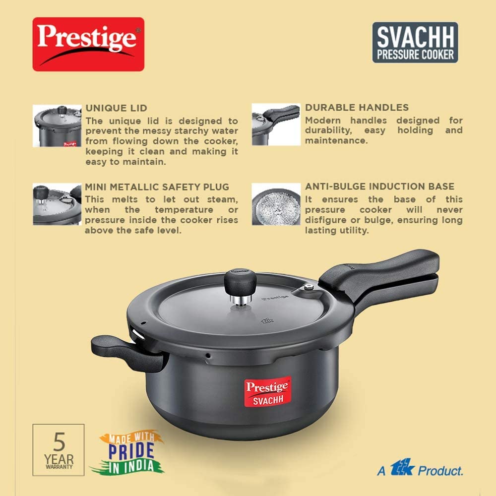 Hard Anodised 5 Liter Pressure Cooker R24811
