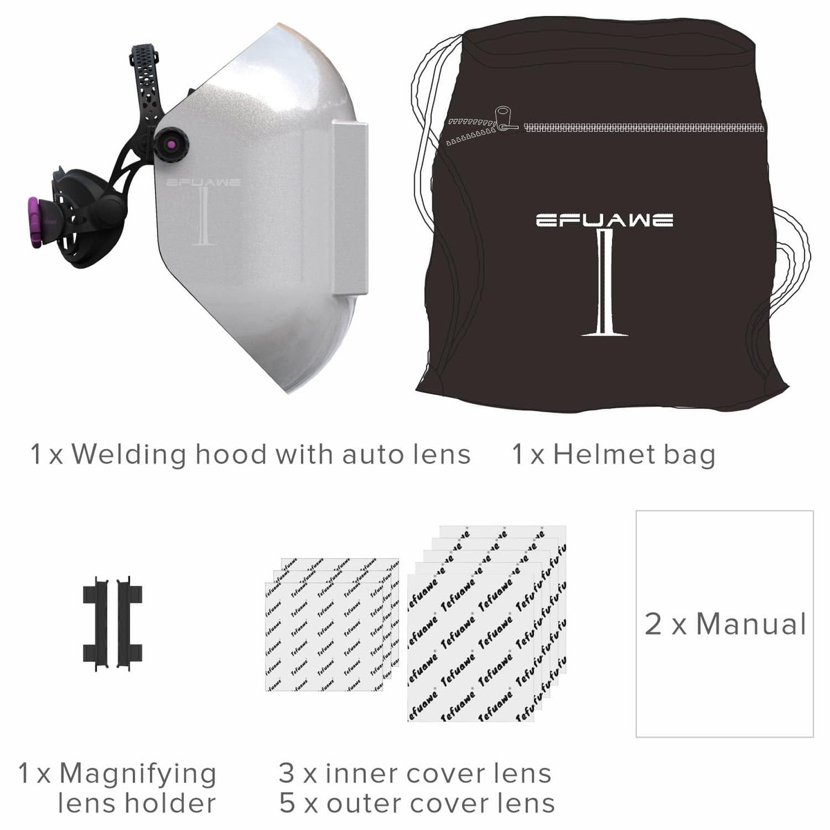 4 1/2" x 5 1/4" Fibreglass Auto Darkening Welding Hood O238181