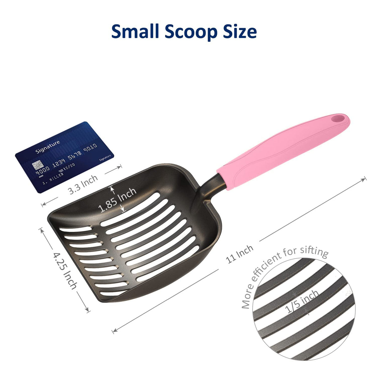 Non-Stick Aluminum Alloy Cat Litter Scoop with Long Handle K71407