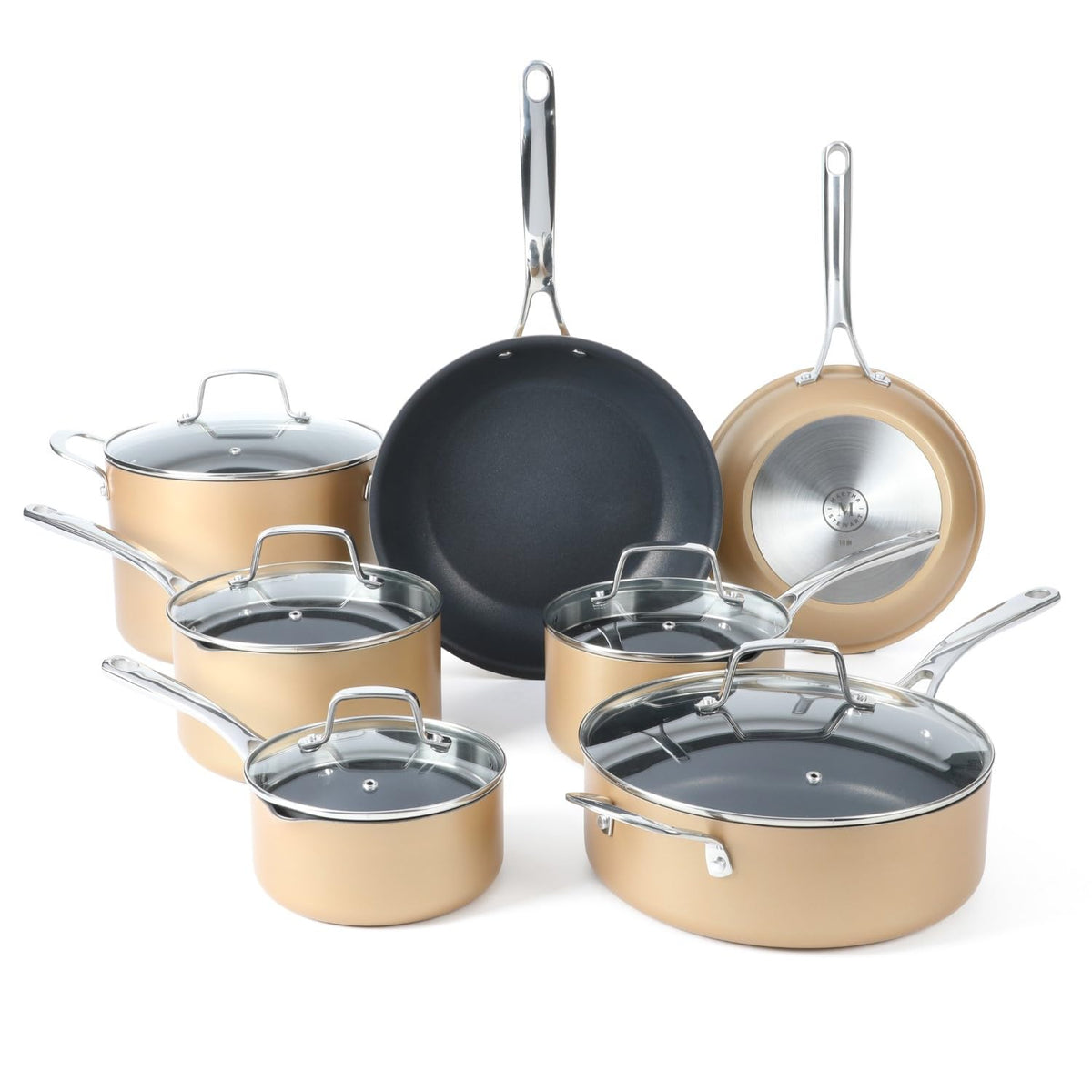 12 Piece Hard Anodized Nonstick Cookware Set Z6750