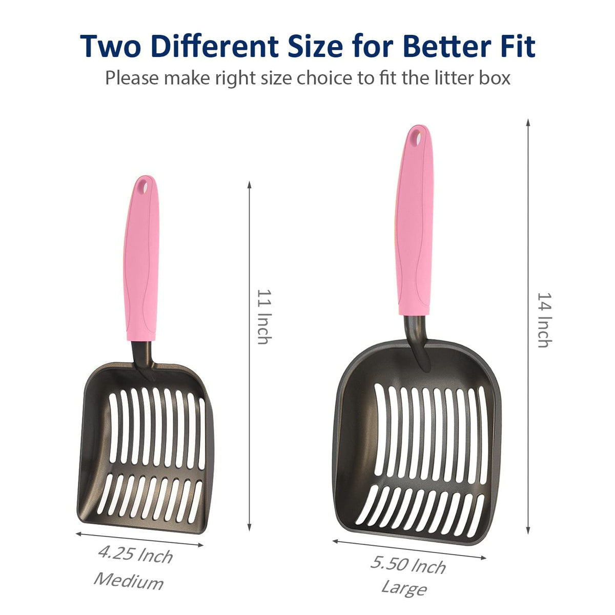 Non-Stick Aluminum Alloy Cat Litter Scoop with Long Handle K71407