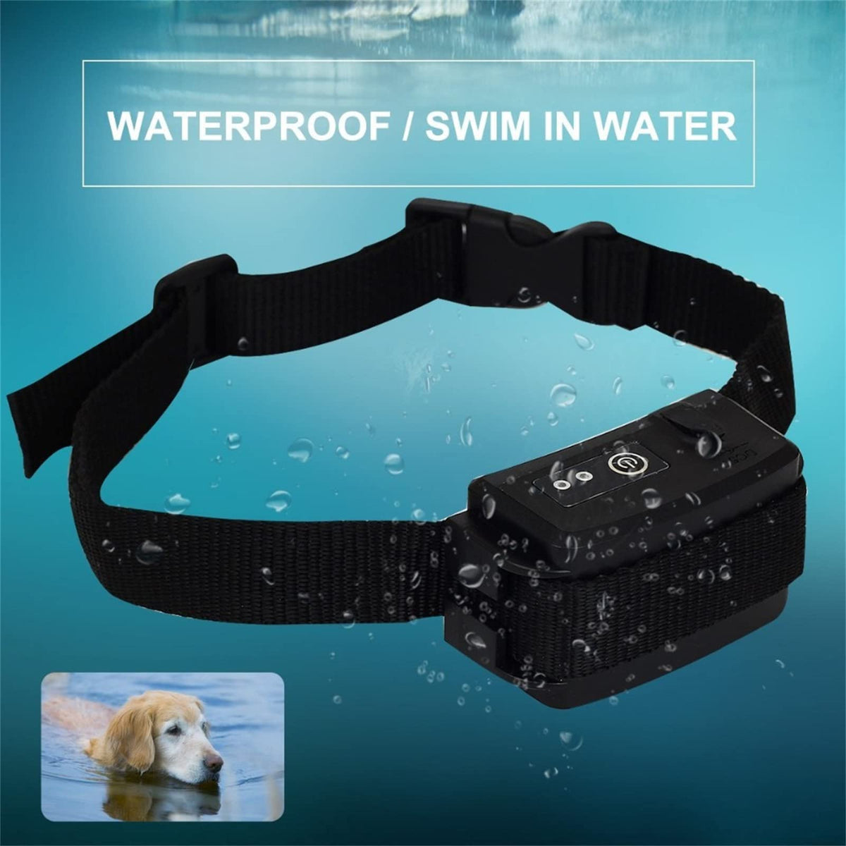 Electric Dog Fence, 984 Ft Wire, IP66 Waterproof Receiver D69065