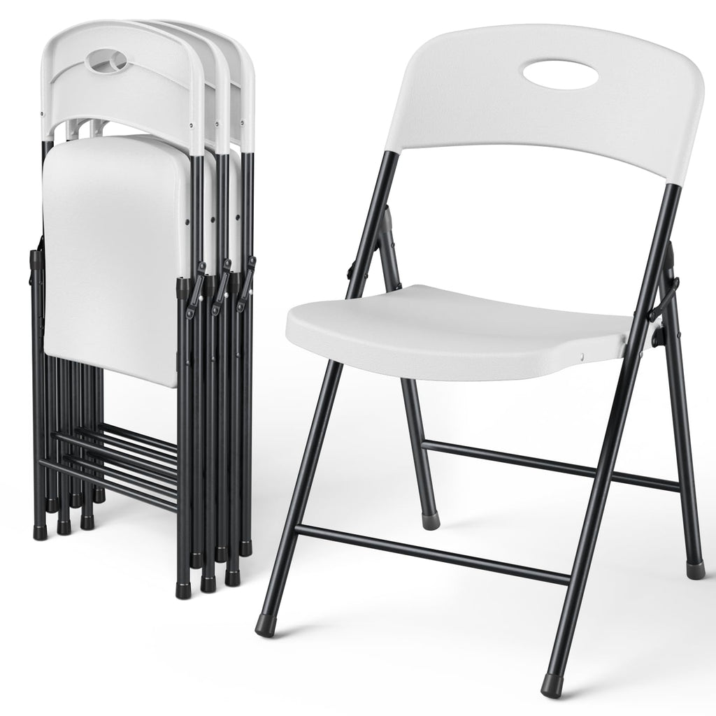 4 Pack Heavy Duty Plastic Folding Chair H4977