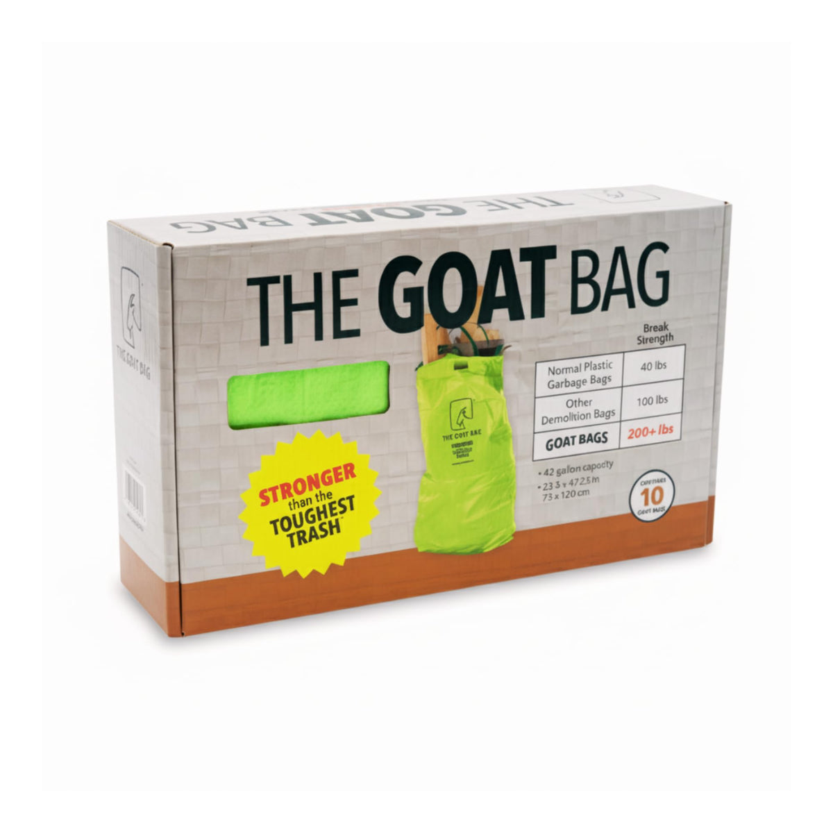 Heavy Duty 42-Gallon Reusable Polypropylene Contractor Bags 10-Pack J307