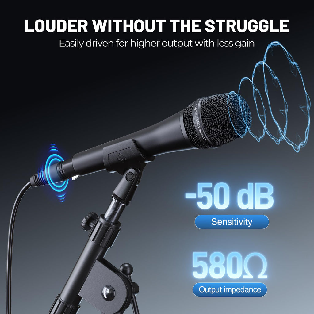 Supercardioid Dynamic Vocal Microphone with XLR Cable T97470