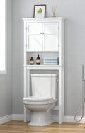Over the Toilet Storage Cabinet with Doors and Adjustable Shelf J541096