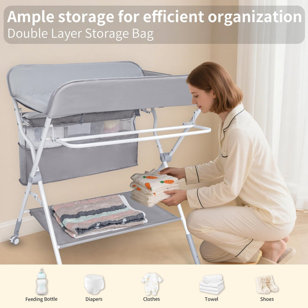 Portable Folding Baby Changing Table with Safety Belt L557129