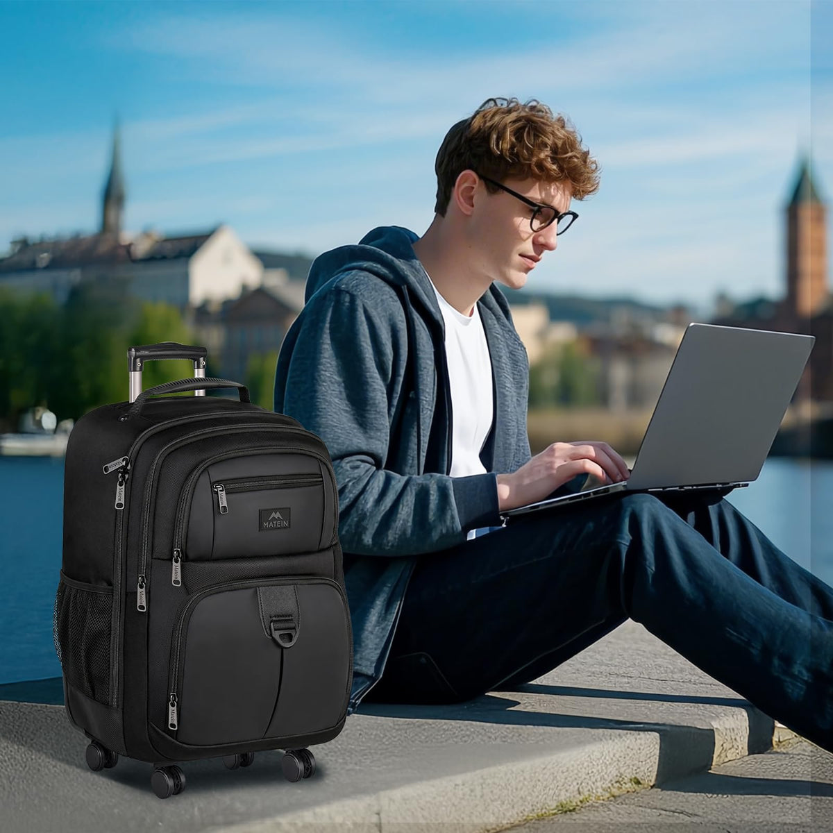 Rolling Backpack with 4 Wheels G29020