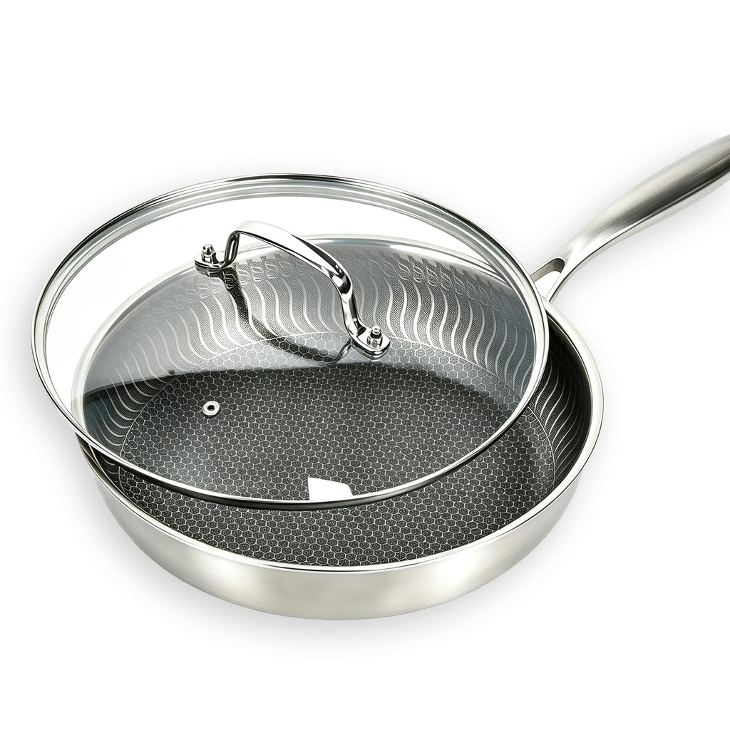 11 IN Glass Lid with Stainless Steel Handle G3347