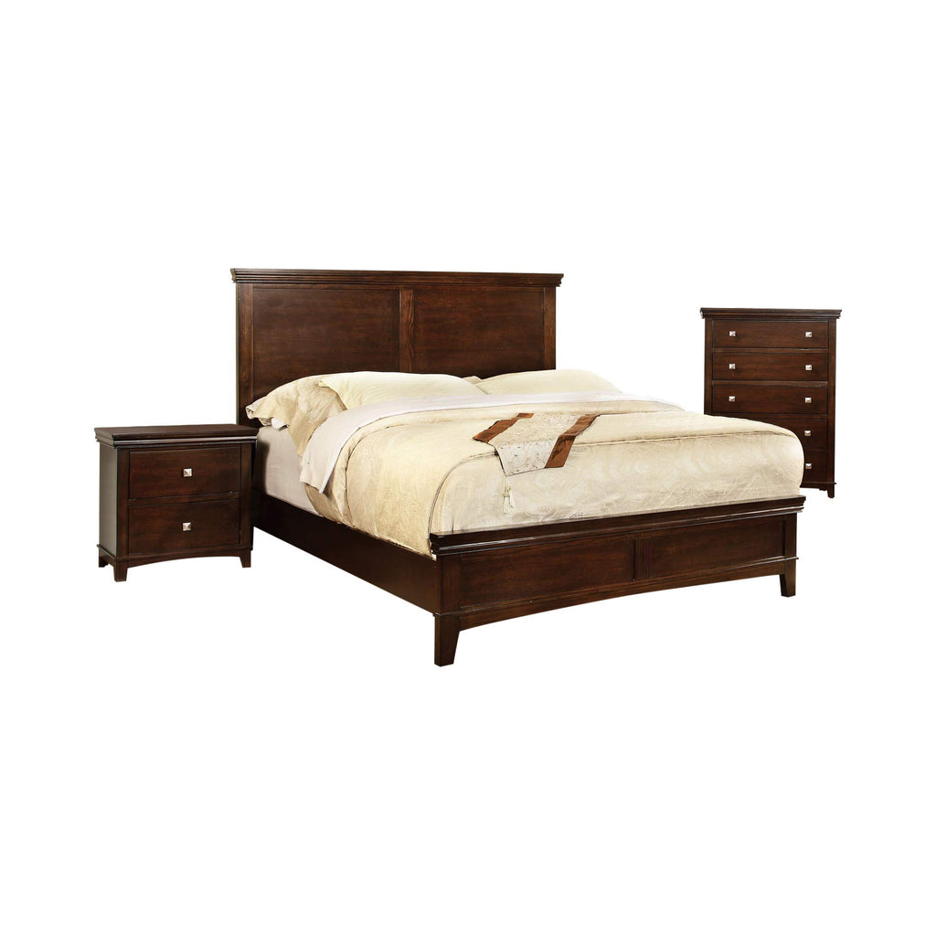 Brown Cherry 3-Piece California King Bedroom Set U153814