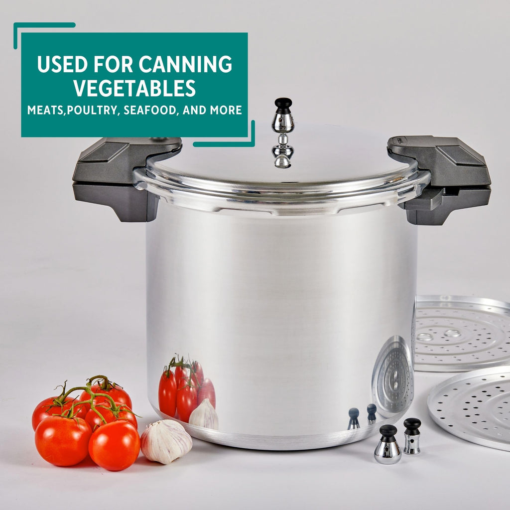 22 Qt Aluminum Pressure Canner with 3 Regulators G253498