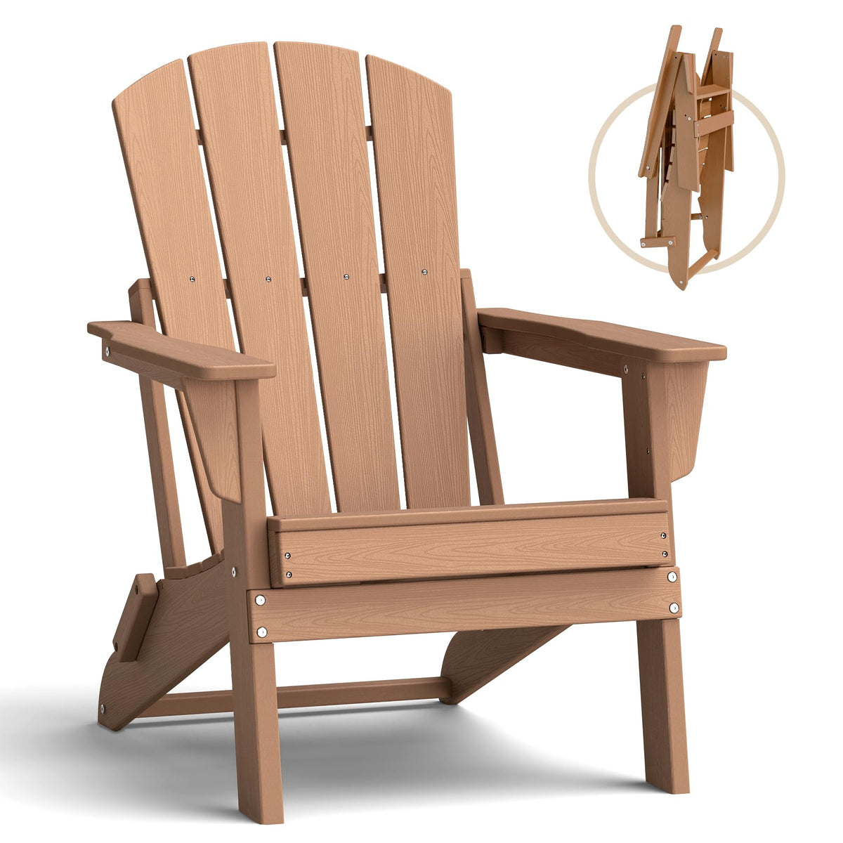 Folding HDPE Adirondack Chair N543594