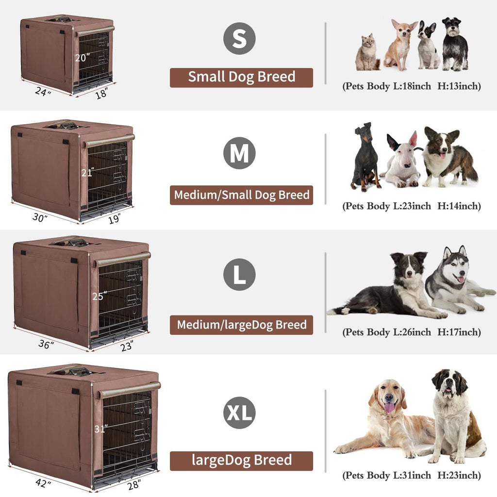 Brown Collapsible Metal Dog Crate L417