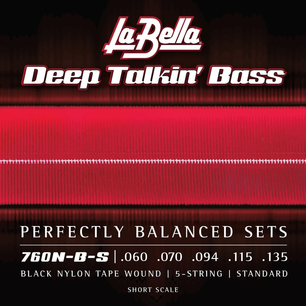 Black Nylon Tape Wound 5-String Short Scale F508