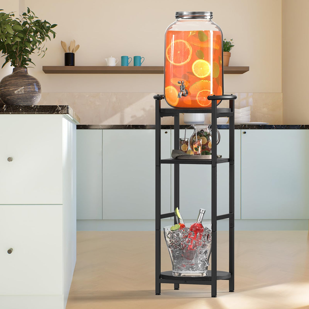 Black 5 Gallon Water Jug Stand B9594