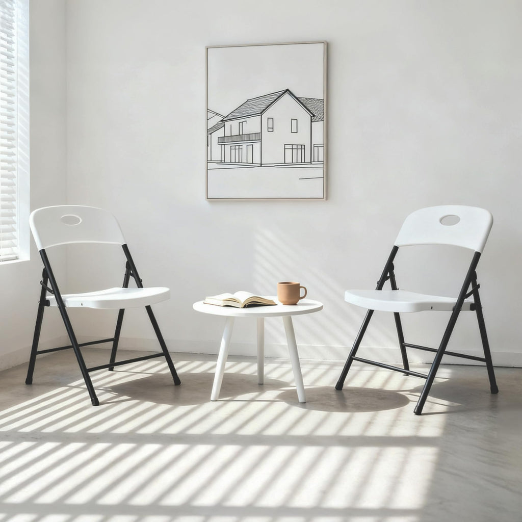 4 Pack Heavy Duty Plastic Folding Chair H4977