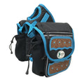 Turquoise Flower 1680D Nylon Western Horn Storage Bag with Hand Tooled Leather Accents L72116