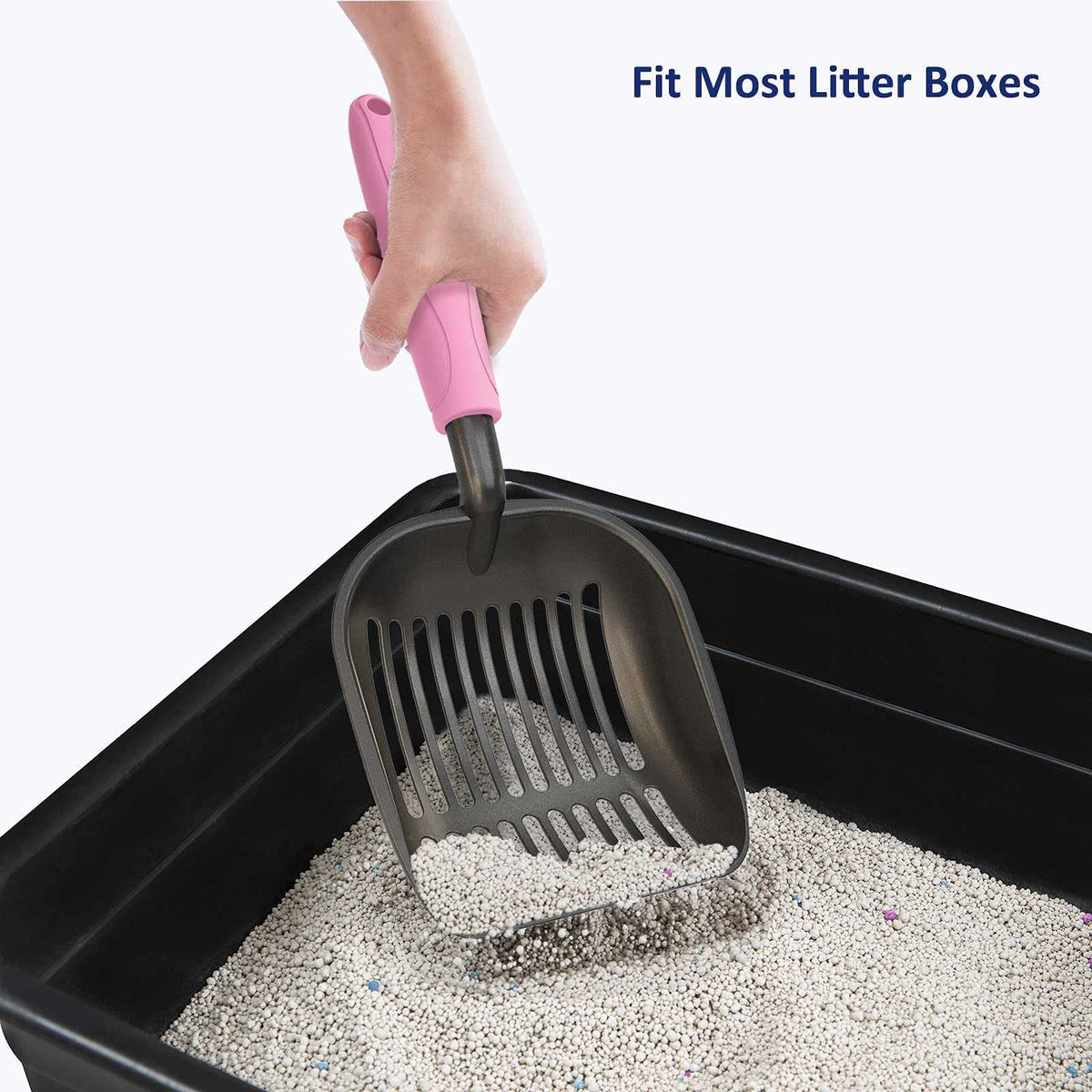 Non-Stick Aluminum Alloy Cat Litter Scoop with Long Handle K71407