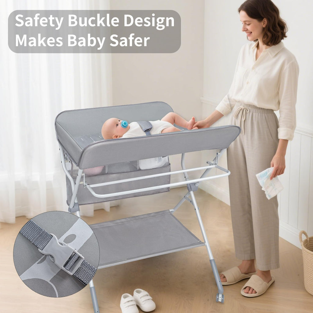 Portable Folding Baby Changing Table with Safety Belt L557129