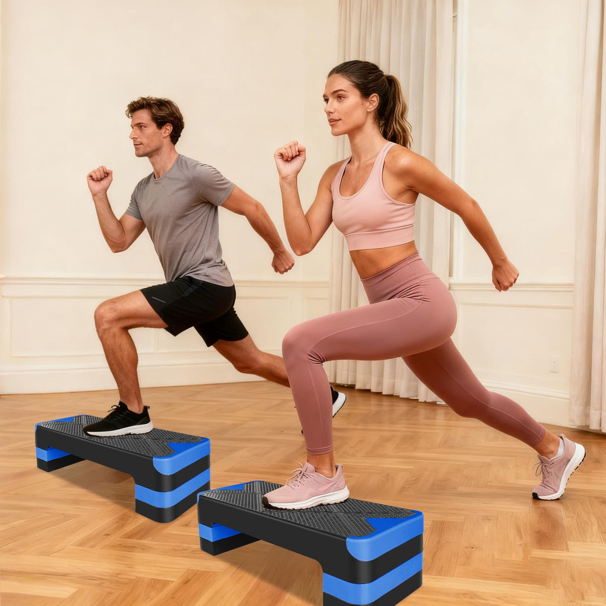 27" Adjustable Aerobic Step Platform with 4 Risers R7908