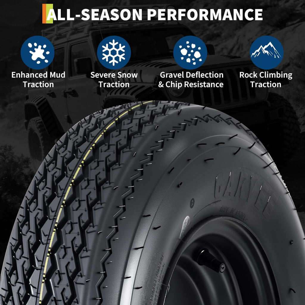 2-Pack 4.80-12 Trailer Tires with 12" Rims B82273