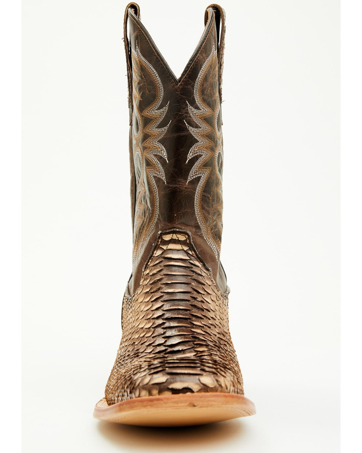 Men's Exotic Python Western Boot Broad Square Toe D28011