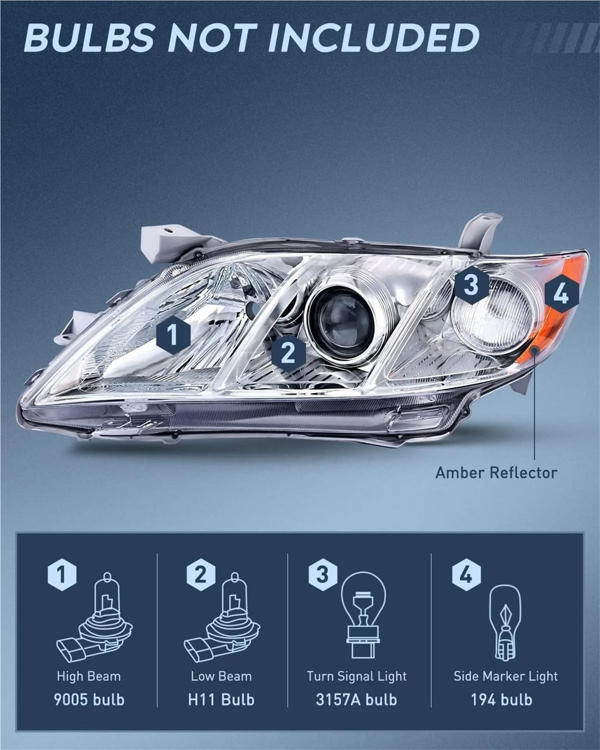 Front Bumper Head Light Headlamp Turn Signal Light Left R2456