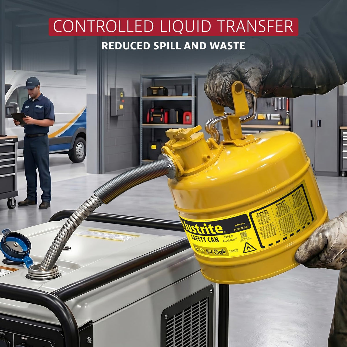 Yellow Galvanized Steel Diesel Fuel Can D92754
