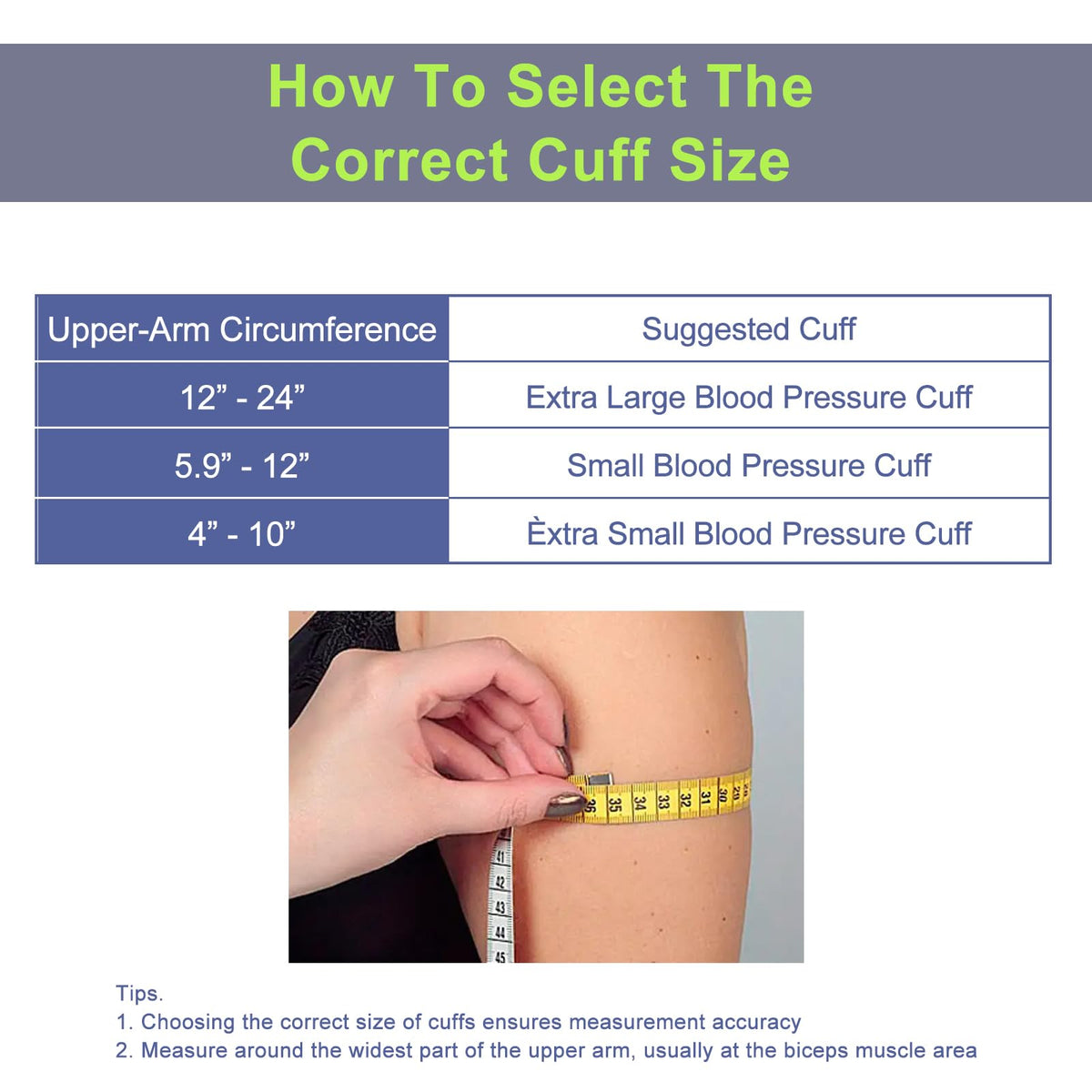 Extra Large Blood Pressure Cuff 22-52CM Adjustable Z406
