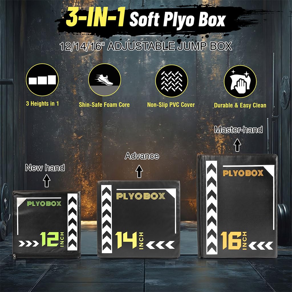 3-in-1 Foam Plyo Box 20/24/30 Inch H26440