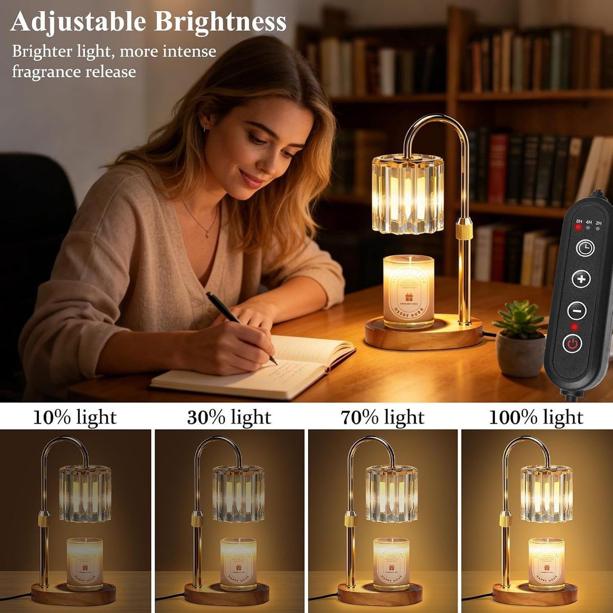 Candle Warmer Lamp with Timer and Dimmer Y851358