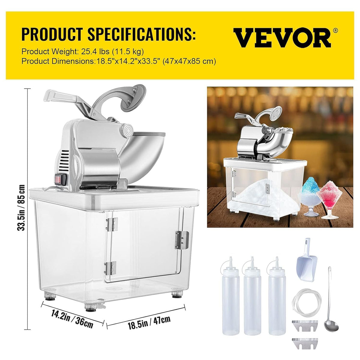 110V 300W Stainless Steel Electric Ice Crusher S210517