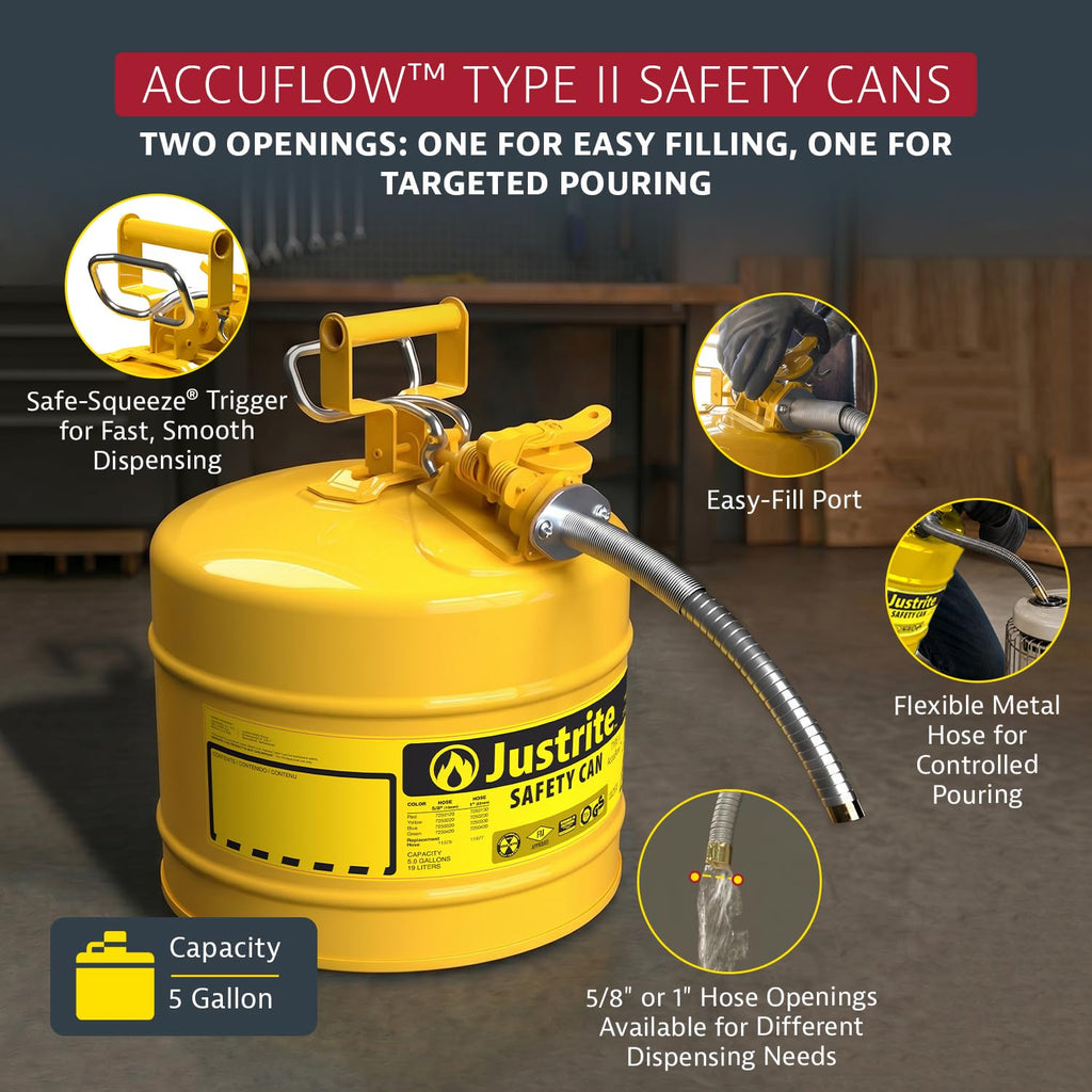 Yellow Galvanized Steel Diesel Fuel Can D92754