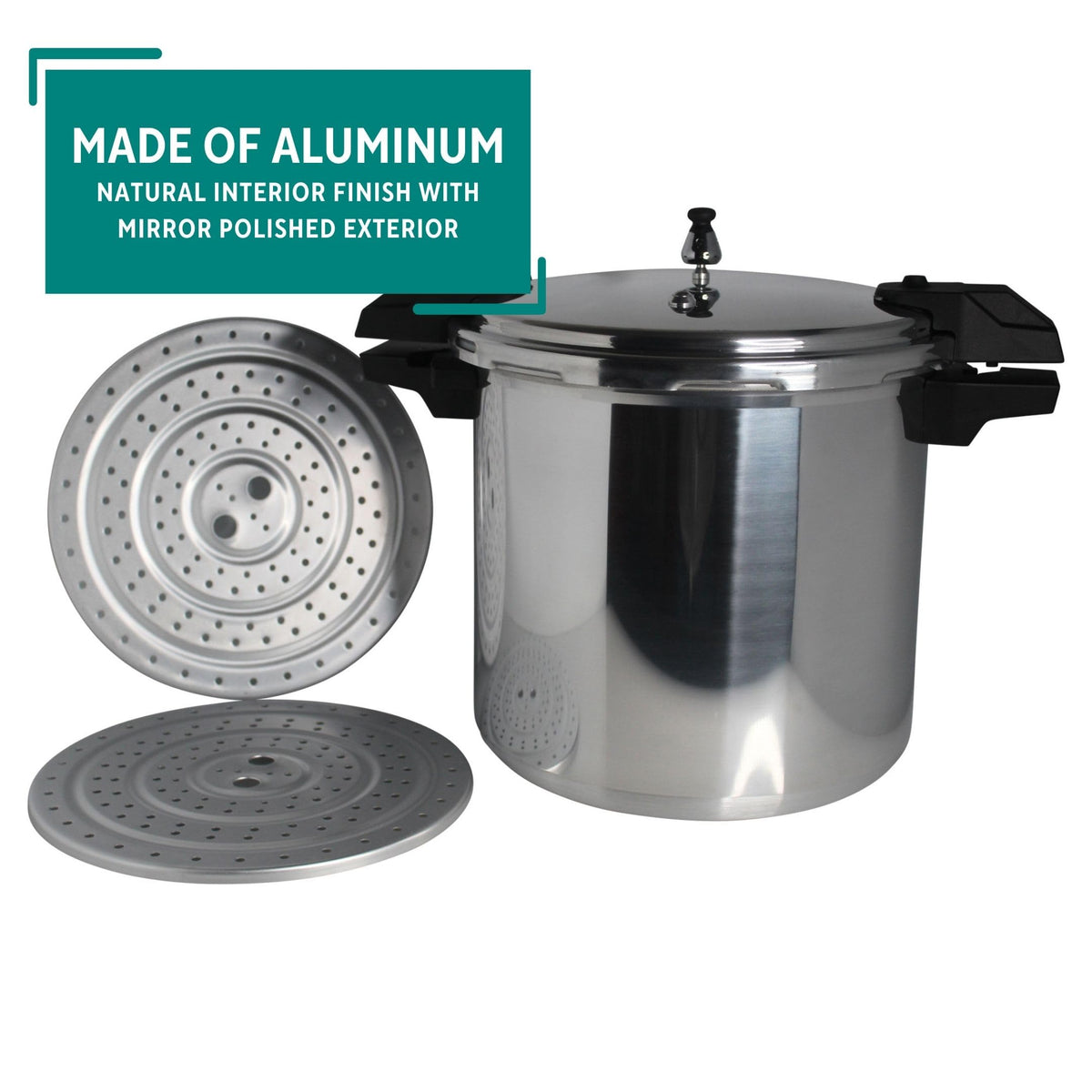 22 Qt Aluminum Pressure Canner with 3 Regulators G253498