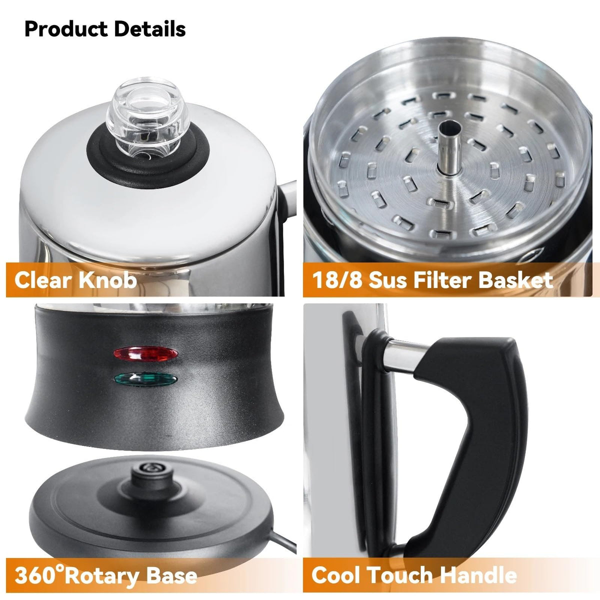 12-Cup Electric Percolator Accessories E780835