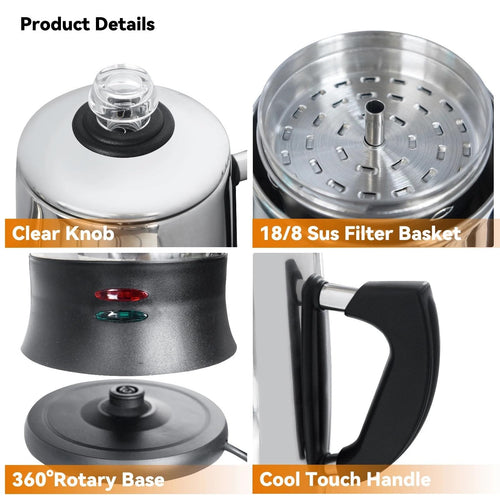 12-Cup Electric Percolator Accessories E780835