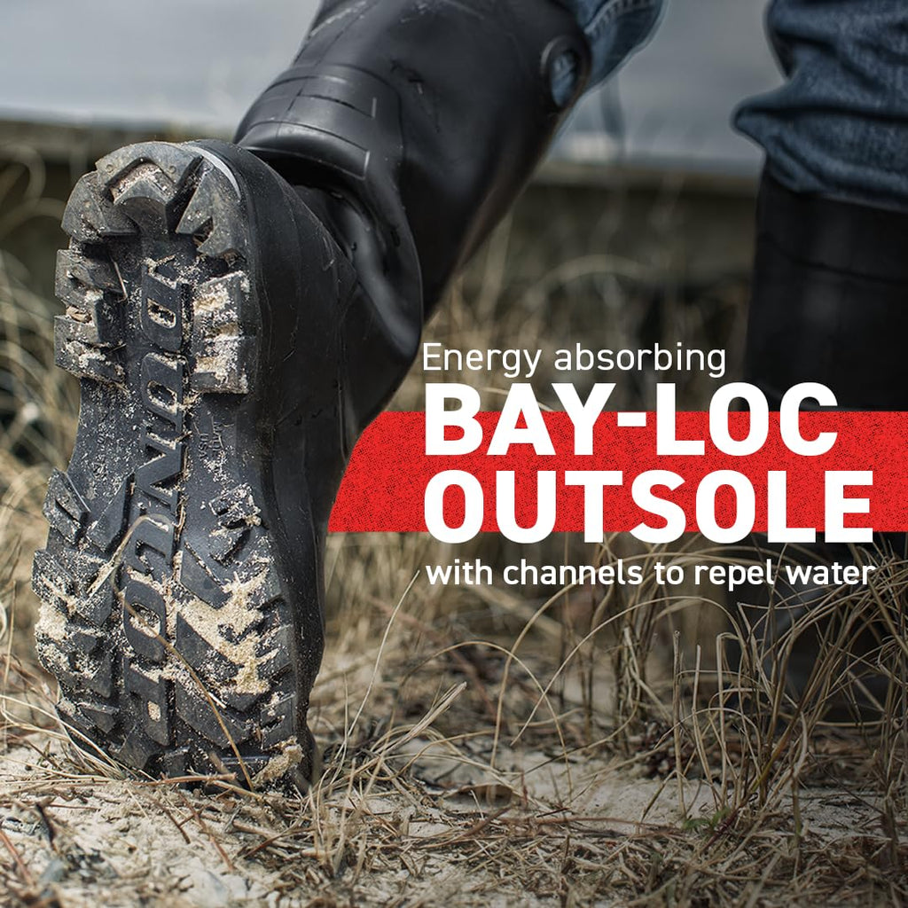 Black PVC Waterproof Steel Toe Rubber Boots X80224